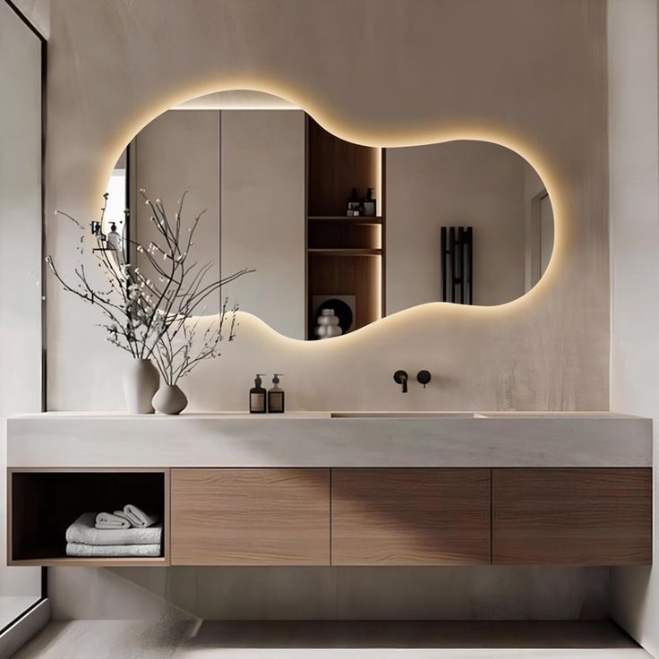15 Inspirasi Cermin Kamar Mandi Minimalis yang Estetik dan Fungsional