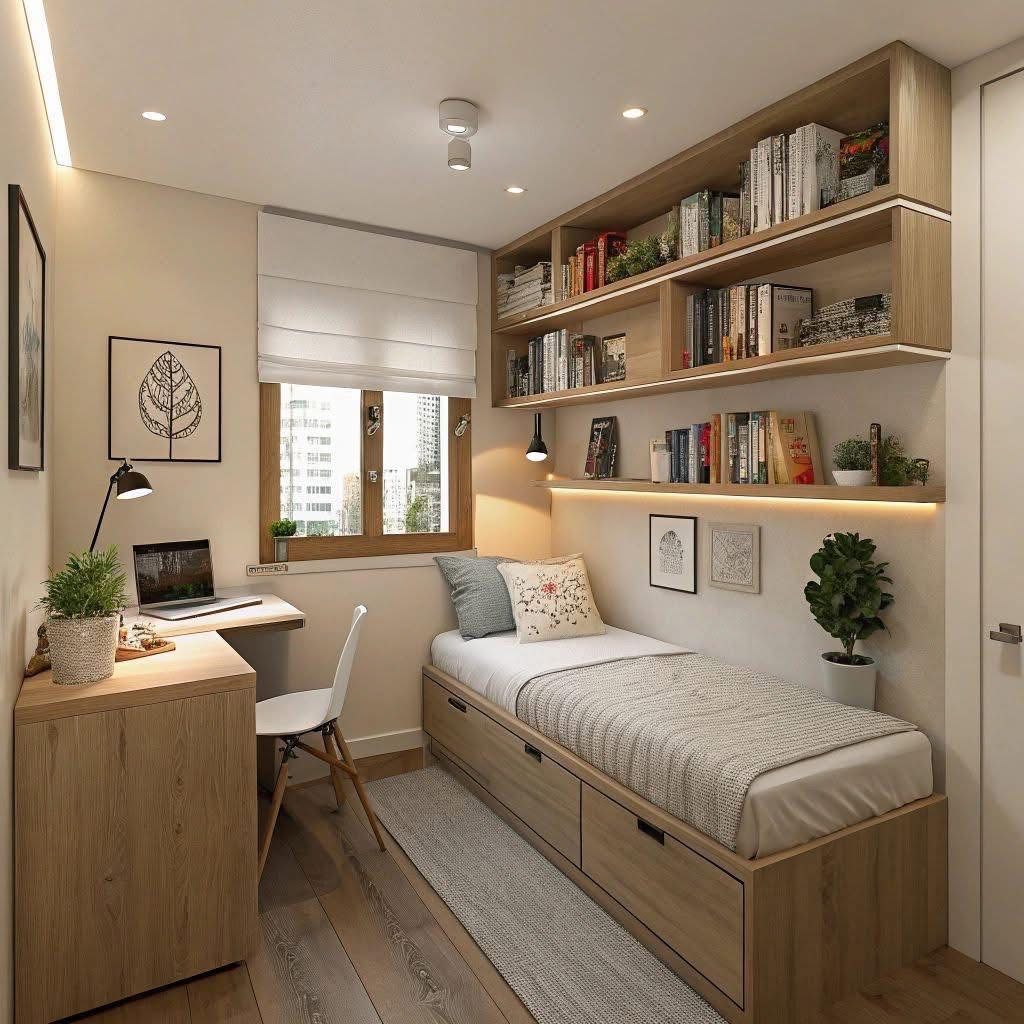 15 Ide Desain Kamar Tidur 2x2: Nyaman, Estetik, dan Hemat Ruang