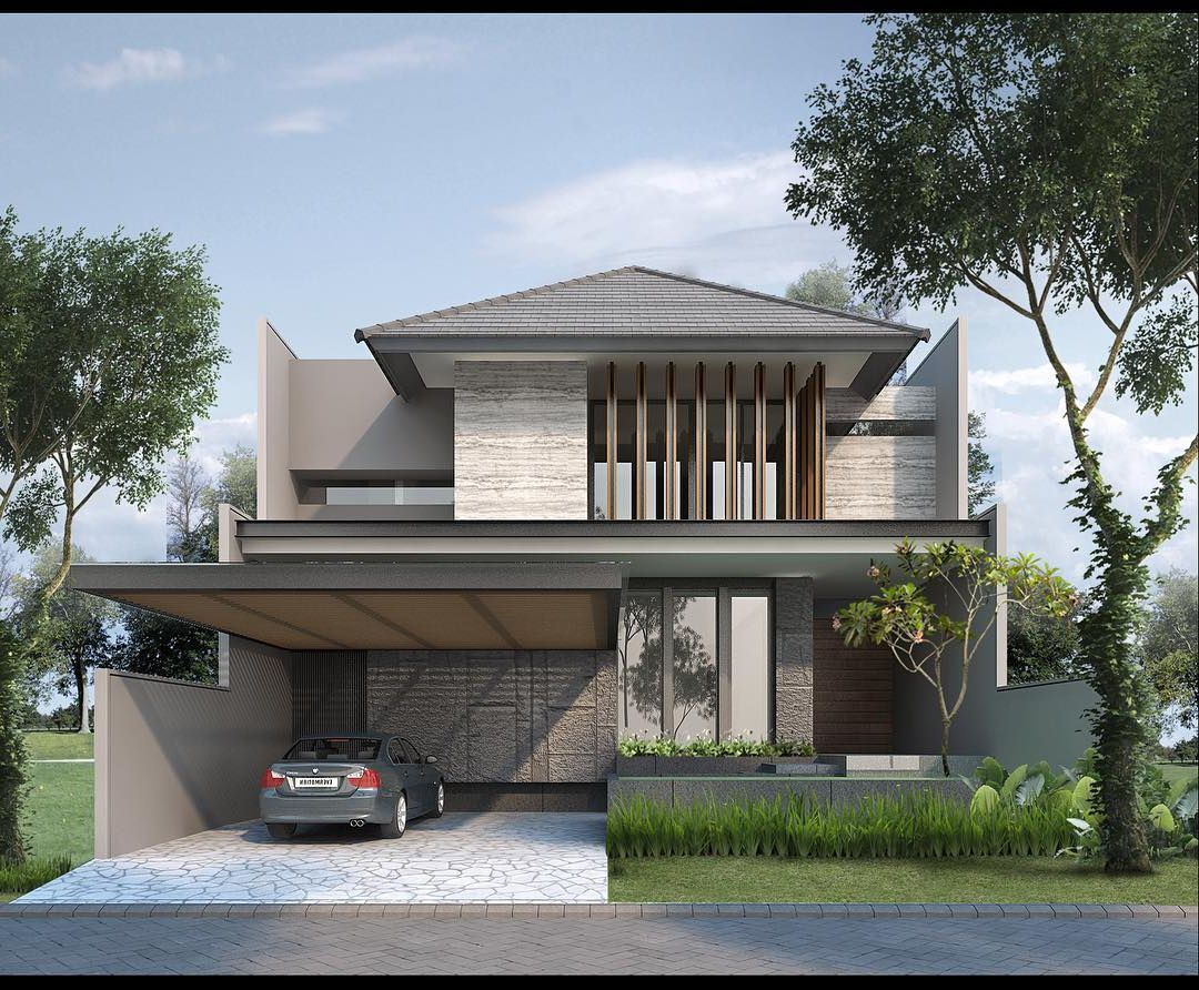 Serasa Liburan Tiap Hari dengan Konsep Rumah Modern Tropis