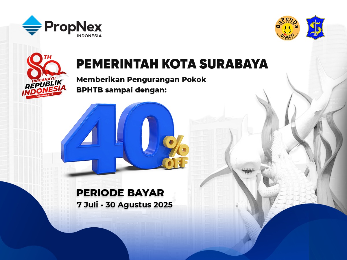 Pemkot Surabaya Berikan Diskon BPHTB hingga 40% Sambut HUT RI ke-80