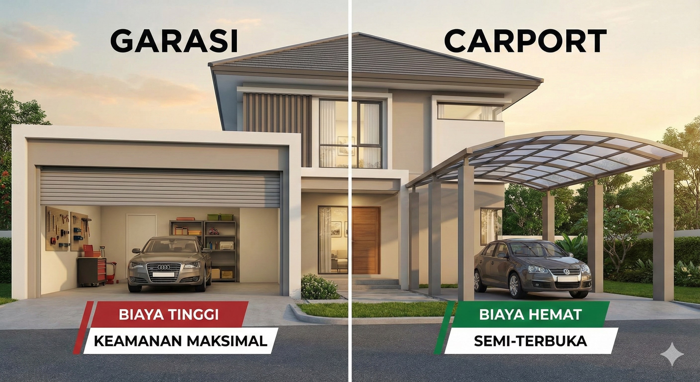 Pilih Garasi atau Carport di 2026? Simak Perbandingan Lengkap Biaya dan Keuntungannya