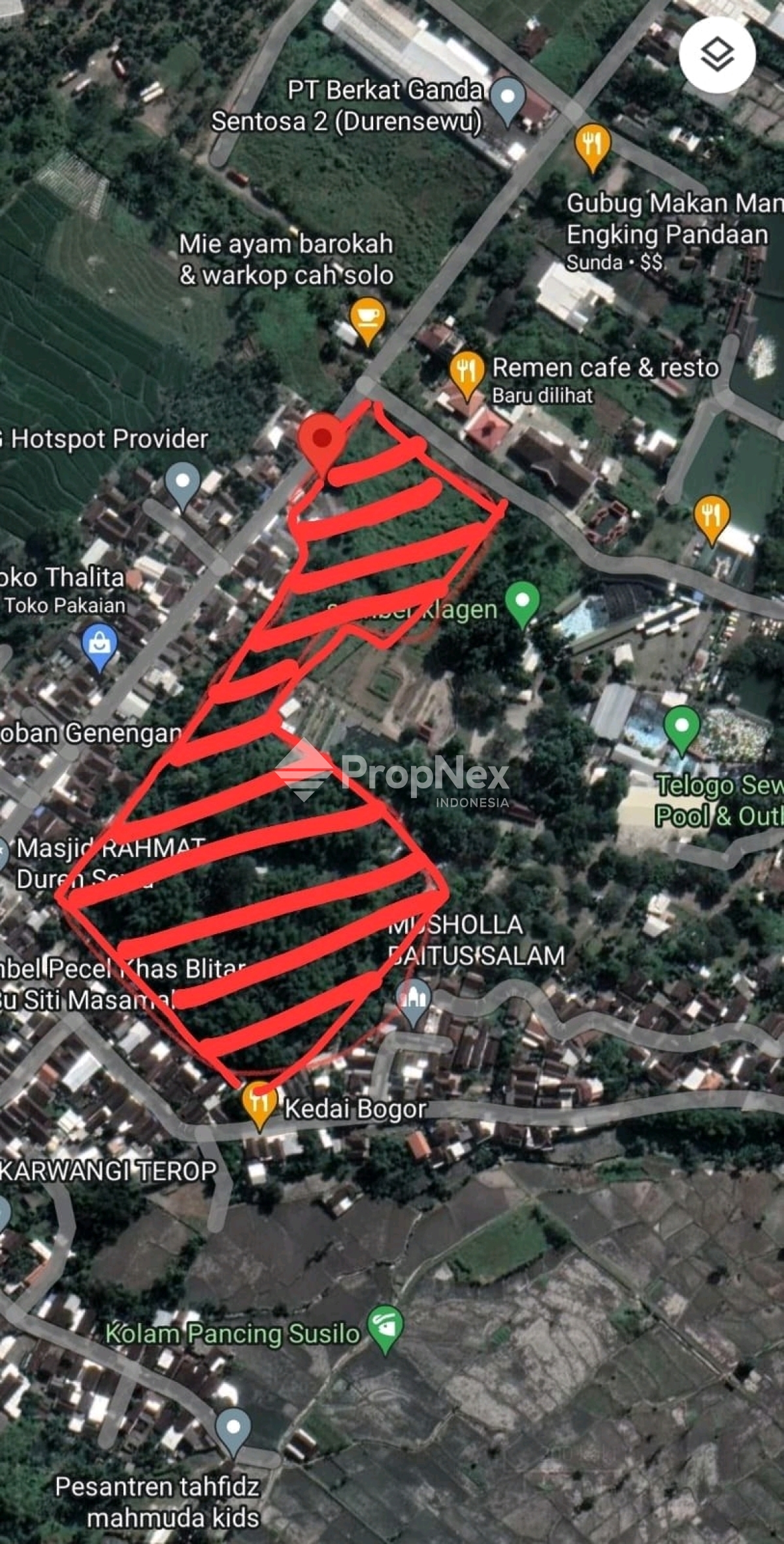 TANAH PANDAAN NOL JALAN STRATEGIS, NEGO SAMPAI DEAL — foto 2