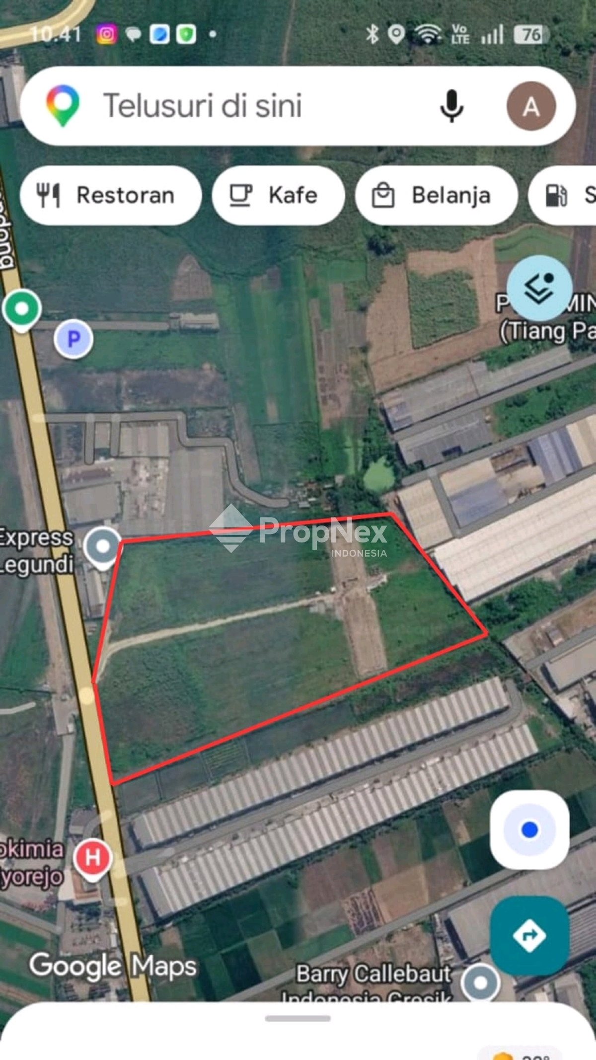 TANAH LUAS RAYA LEGUNDI GRIYOREJO KOTA GRESIK