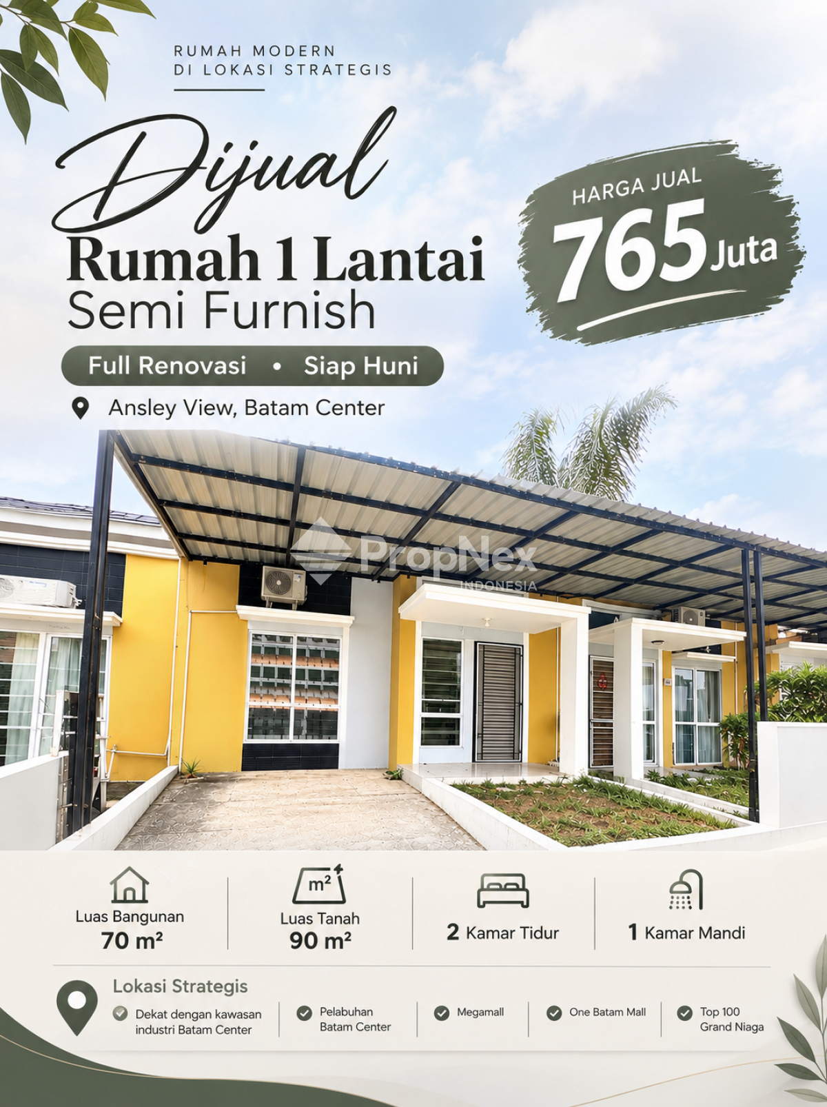 Dijual Murah Rumah Cantik Ansley View Full Renov & furnished