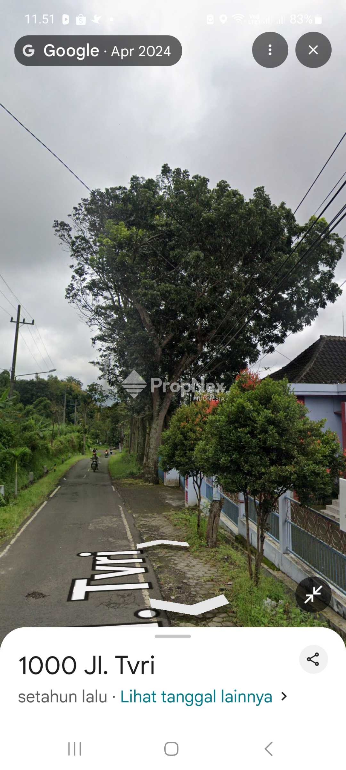 Dijual tanah kosong luas +- 4000 m2 di jalan tvri 1000 oro2 ombo BATU