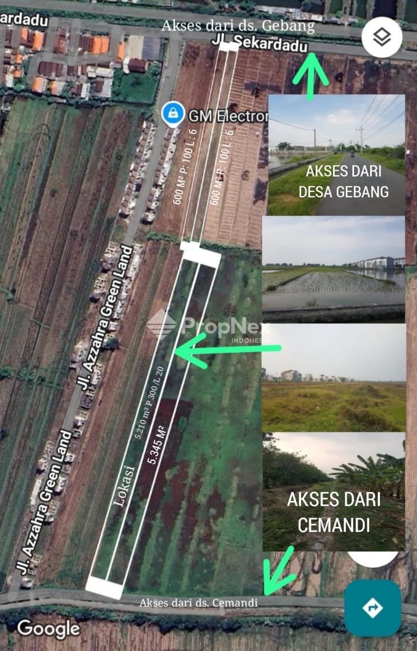 Lahan untuk perumahan Gisik Cemandi Sedati Sidoarjo
